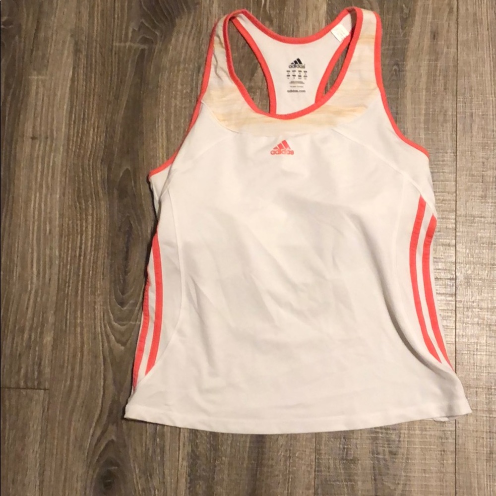 Adidas athletic tank with built in bra